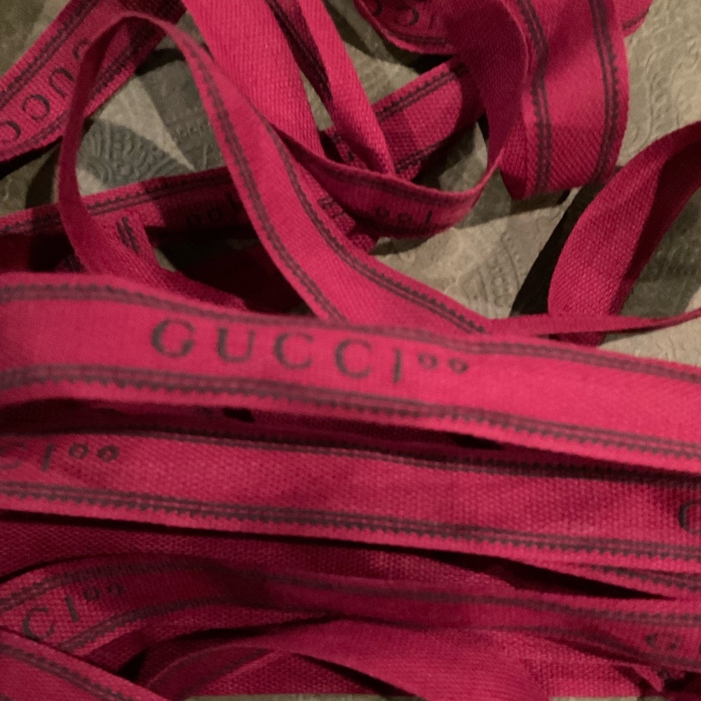 Authentic Gucci ribbon Gucci red maroon ribbon 110 inches - Picture 10 of 12